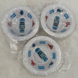 NEW (3) Vintage 2003 Kellogg's Disney Pixar Finding Nemo NASCAR Cereal Bowls 57